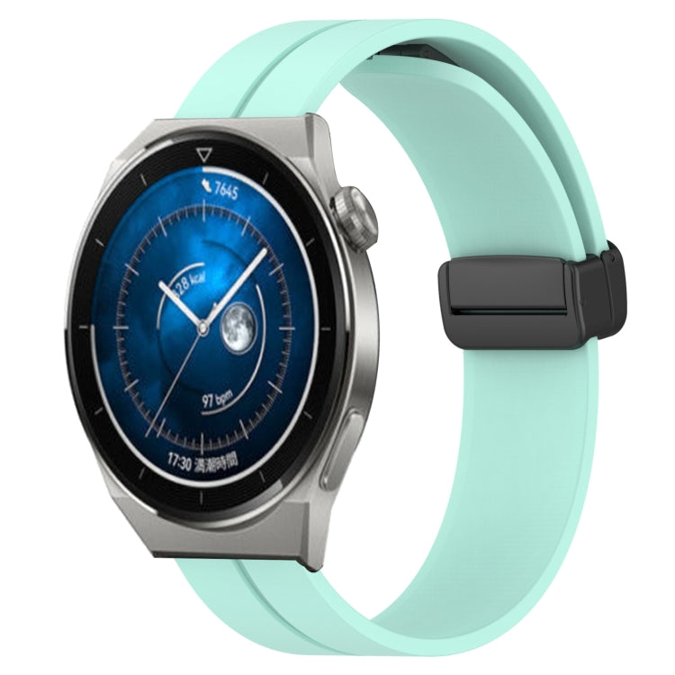 For Huawei Watch GT3 Pro 46mm 22mm Solid Color Magnetic Clasp Silicone Watch Band