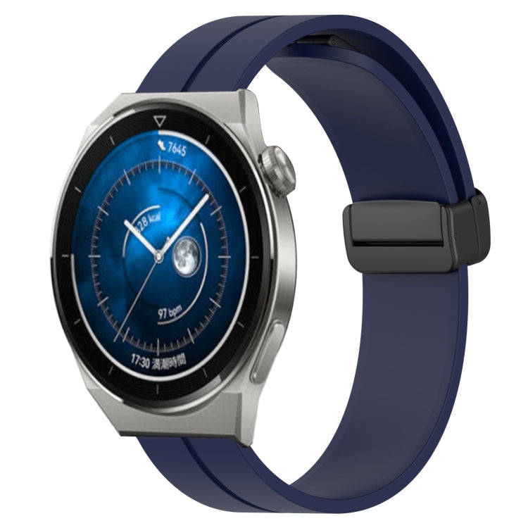 For Huawei Watch GT3 Pro 46mm 22mm Solid Color Magnetic Clasp Silicone Watch Band