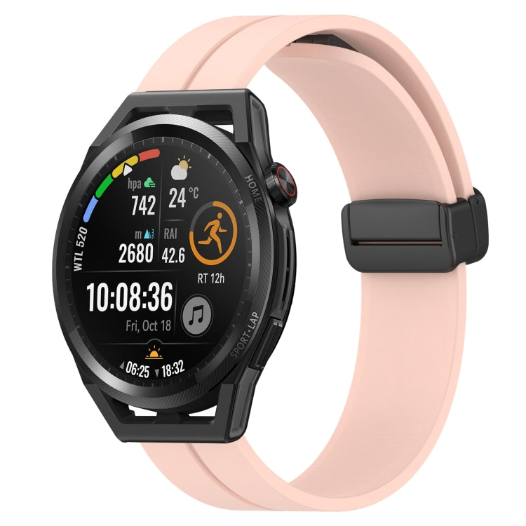 For Huawei Watch GT Runner 22mm Solid Color Magnetic Clasp Silicone Watch Band