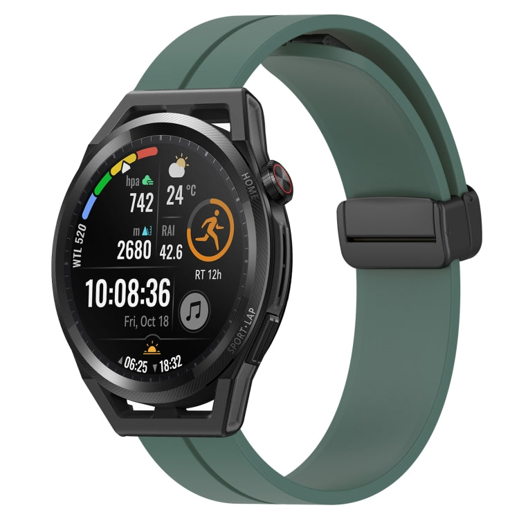 For Huawei Watch GT Runner 22mm Solid Color Magnetic Clasp Silicone Watch Band