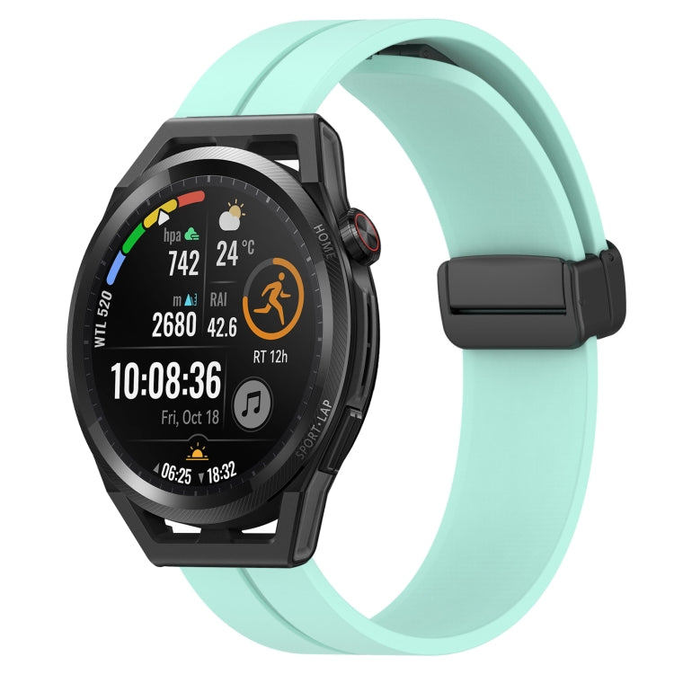 For Huawei Watch GT Runner 22mm Solid Color Magnetic Clasp Silicone Watch Band