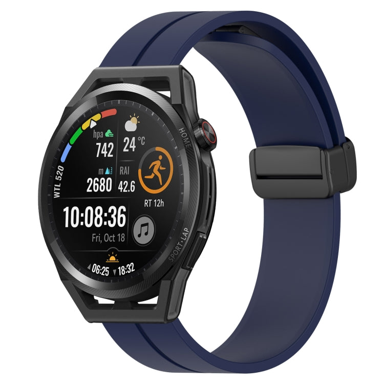 For Huawei Watch GT Runner 22mm Solid Color Magnetic Clasp Silicone Watch Band