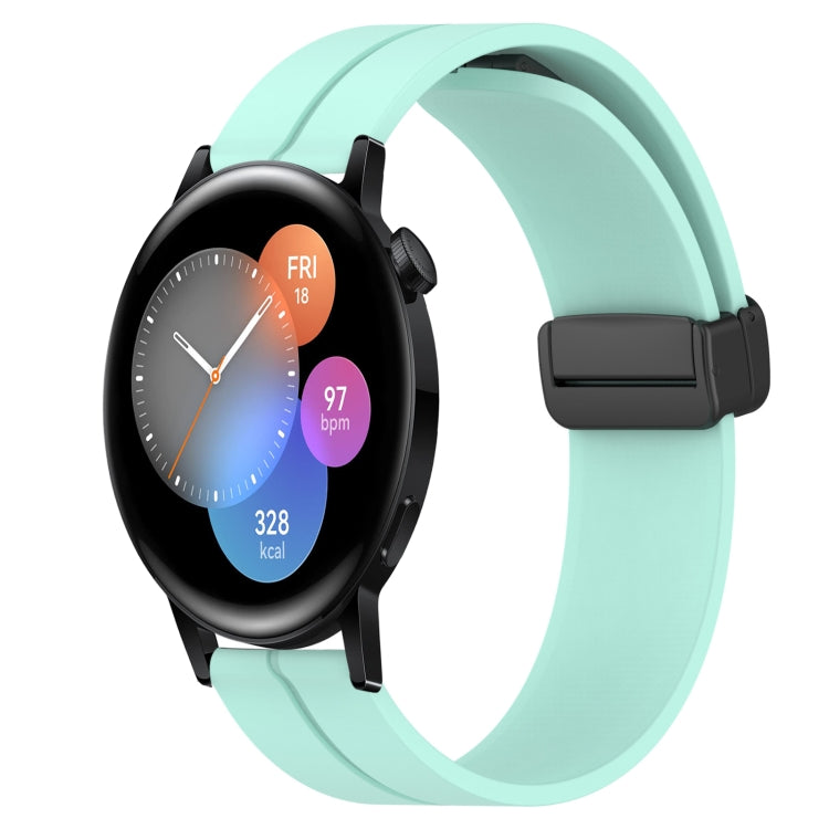 For Huawei Watch 3 22mm Solid Color Magnetic Clasp Silicone Watch Band