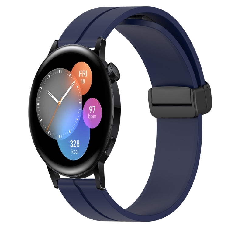 For Huawei Watch 3 22mm Solid Color Magnetic Clasp Silicone Watch Band