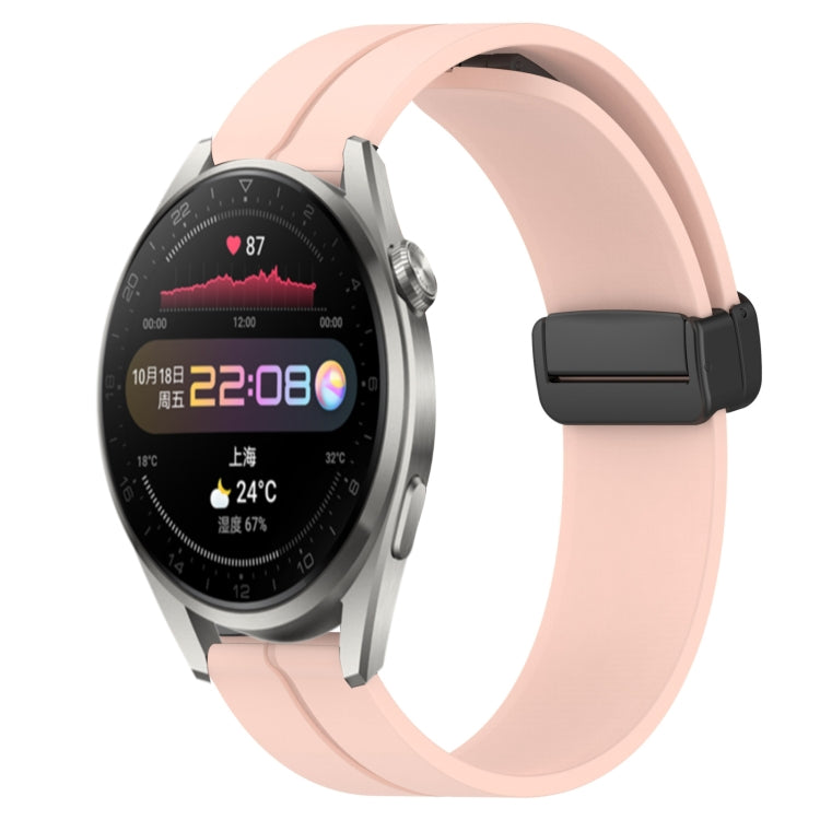 For Huawei Watch 3 Pro 22mm Solid Color Magnetic Clasp Silicone Watch Band