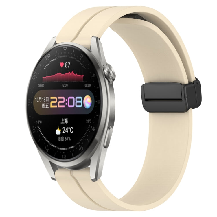 For Huawei Watch 3 Pro 22mm Solid Color Magnetic Clasp Silicone Watch Band