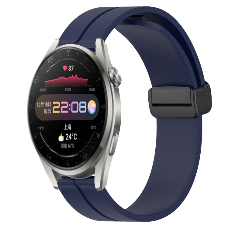 For Huawei Watch 3 Pro 22mm Solid Color Magnetic Clasp Silicone Watch Band