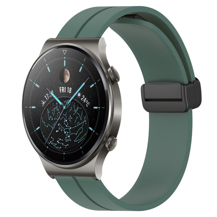 For Huawei GT2 Pro 22mm Solid Color Magnetic Clasp Silicone Watch Band