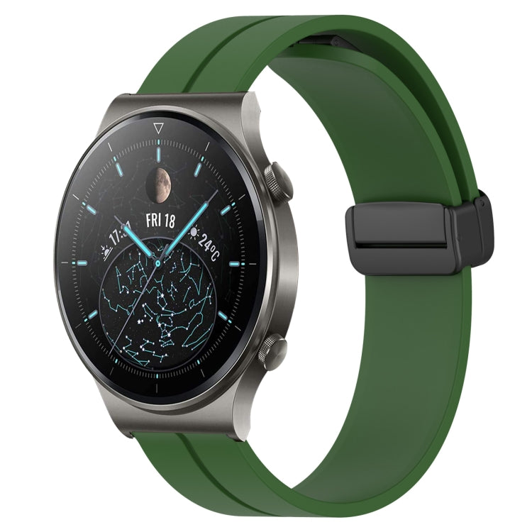 For Huawei GT2 Pro 22mm Solid Color Magnetic Clasp Silicone Watch Band