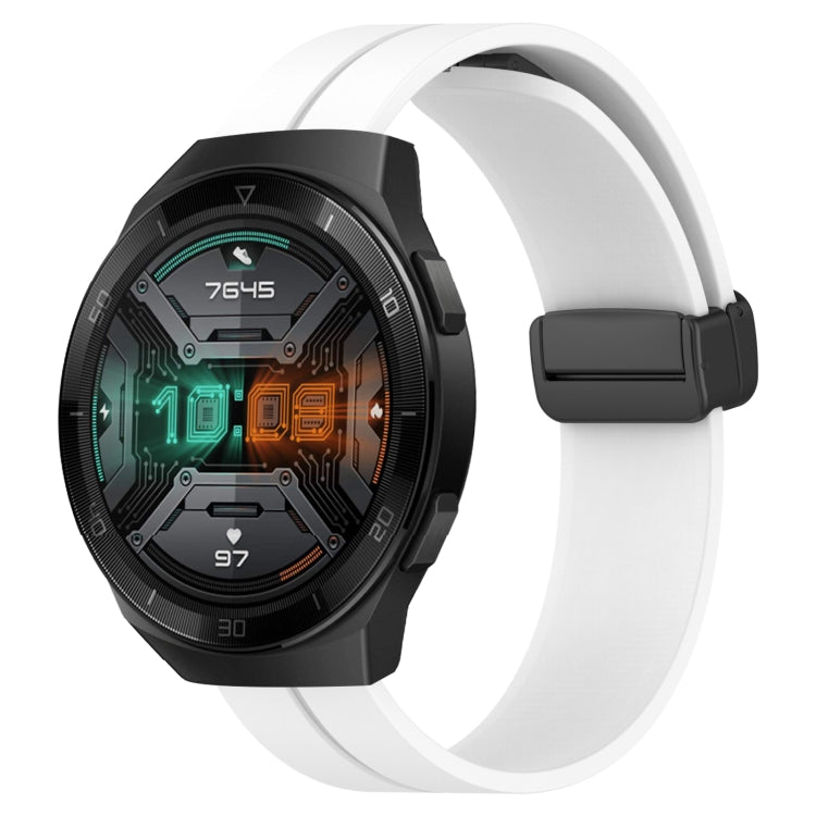 For Huawei Watch GT 2E 22mm Solid Color Magnetic Clasp Silicone Watch Band