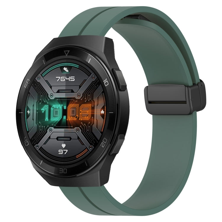 For Huawei Watch GT 2E 22mm Solid Color Magnetic Clasp Silicone Watch Band