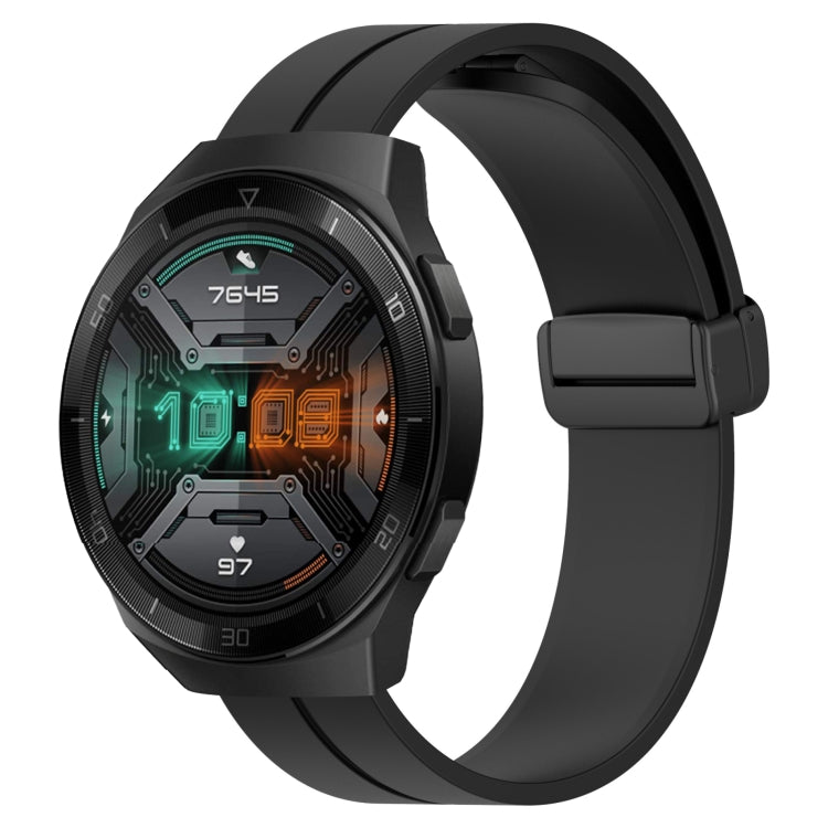 For Huawei Watch GT 2E 22mm Solid Color Magnetic Clasp Silicone Watch Band