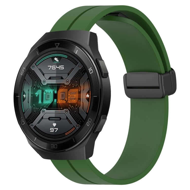 For Huawei Watch GT 2E 22mm Solid Color Magnetic Clasp Silicone Watch Band