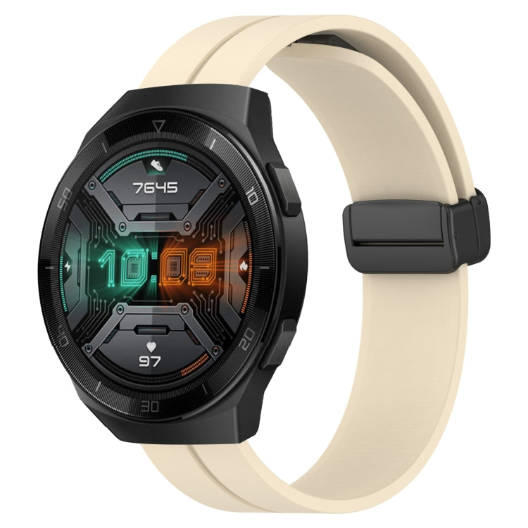 For Huawei Watch GT 2E 22mm Solid Color Magnetic Clasp Silicone Watch Band