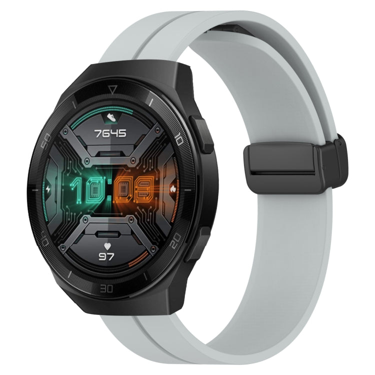 For Huawei Watch GT 2E 22mm Solid Color Magnetic Clasp Silicone Watch Band
