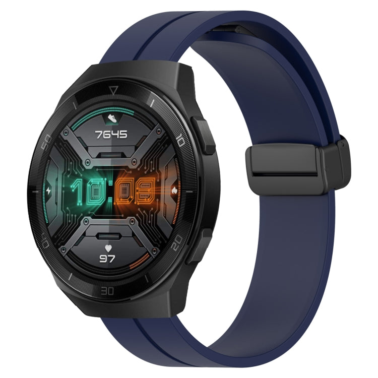For Huawei Watch GT 2E 22mm Solid Color Magnetic Clasp Silicone Watch Band