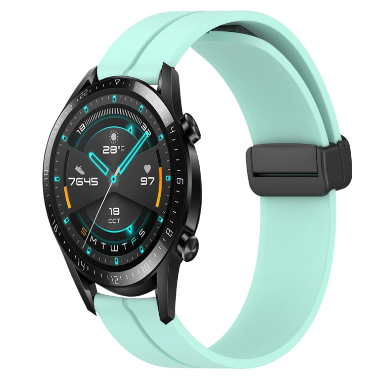 For Huawei GT2 46mm 22mm Solid Color Magnetic Clasp Silicone Watch Band
