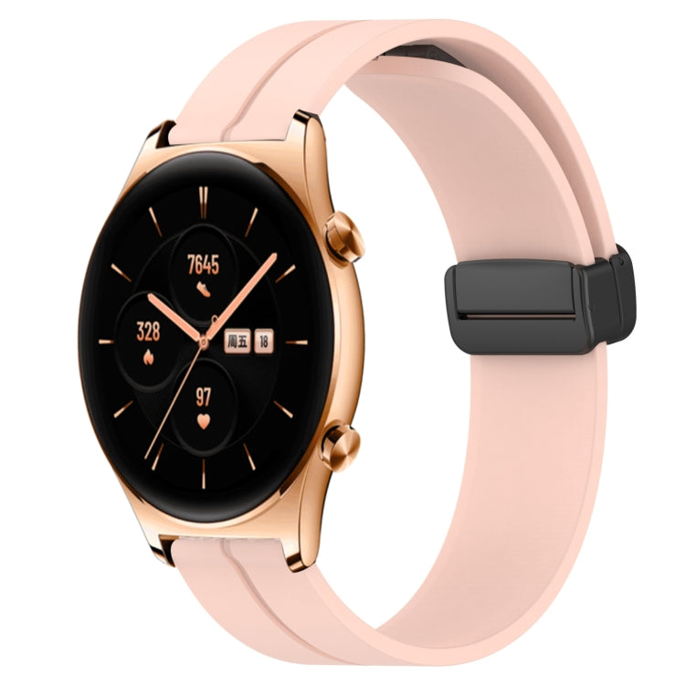For Honor Watch GS 3 22mm Solid Color Magnetic Clasp Silicone Watch Band