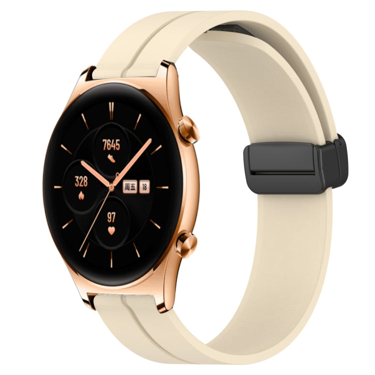 For Honor Watch GS 3 22mm Solid Color Magnetic Clasp Silicone Watch Band