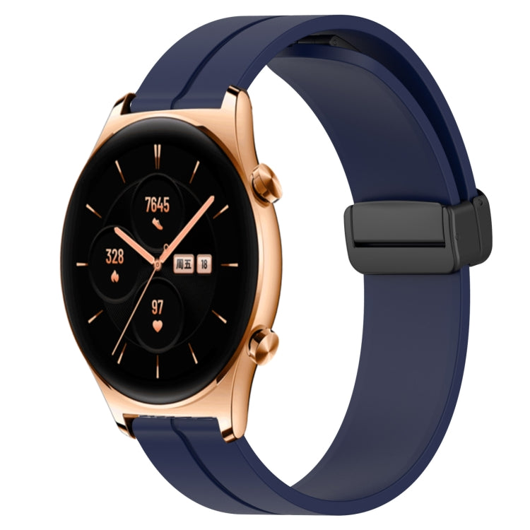 For Honor Watch GS 3 22mm Solid Color Magnetic Clasp Silicone Watch Band