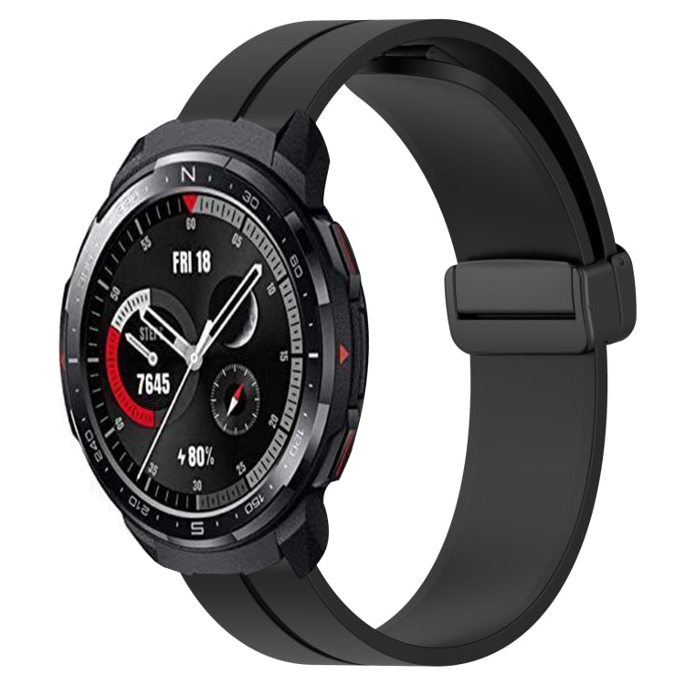 For Honor Watch GS Pro 22mm Solid Color Magnetic Clasp Silicone Watch Band