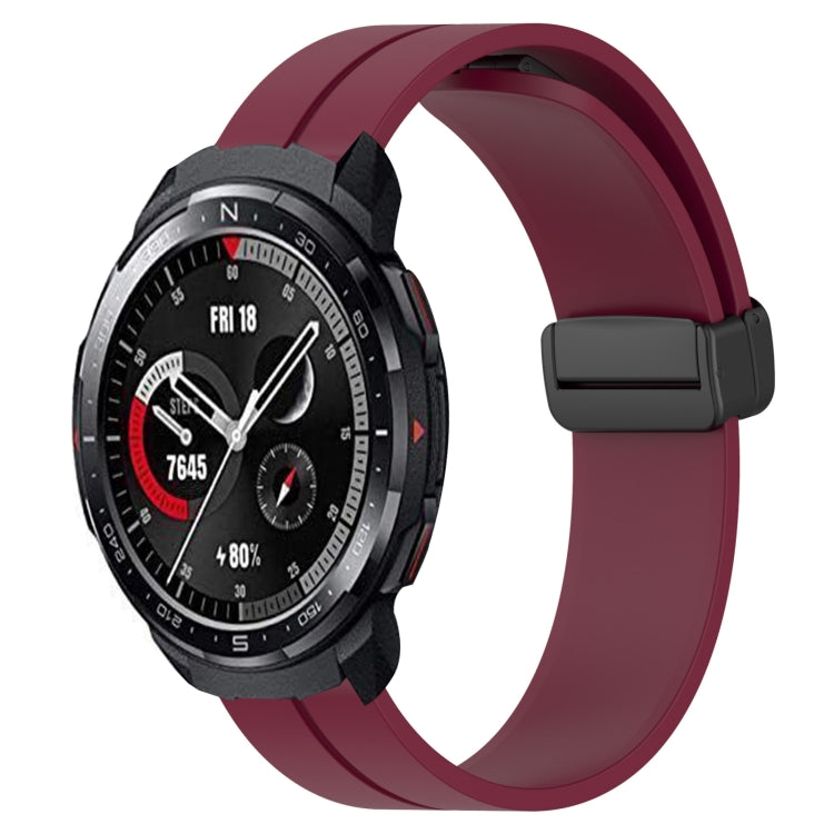 For Honor Watch GS Pro 22mm Solid Color Magnetic Clasp Silicone Watch Band