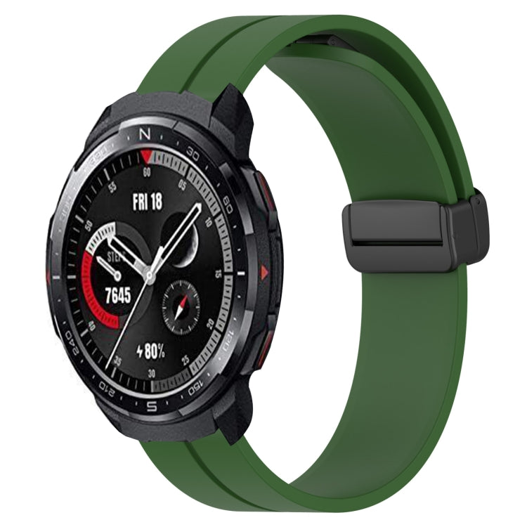 For Honor Watch GS Pro 22mm Solid Color Magnetic Clasp Silicone Watch Band