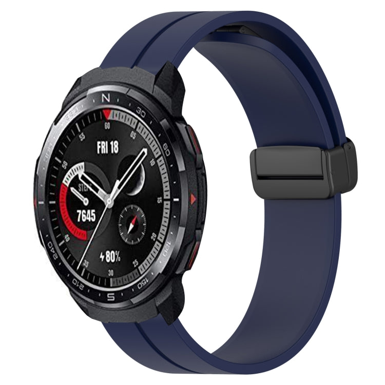 For Honor Watch GS Pro 22mm Solid Color Magnetic Clasp Silicone Watch Band