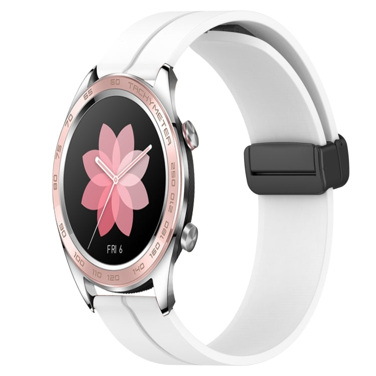 For Honor Watch Dream 22mm Solid Color Magnetic Clasp Silicone Watch Band