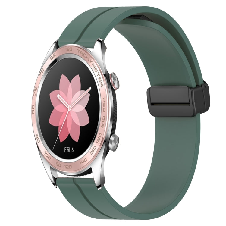 For Honor Watch Dream 22mm Solid Color Magnetic Clasp Silicone Watch Band