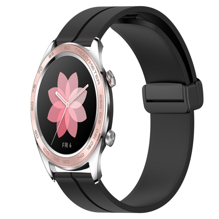 For Honor Watch Dream 22mm Solid Color Magnetic Clasp Silicone Watch Band