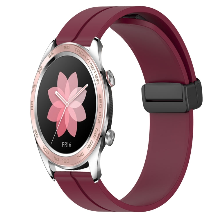 For Honor Watch Dream 22mm Solid Color Magnetic Clasp Silicone Watch Band