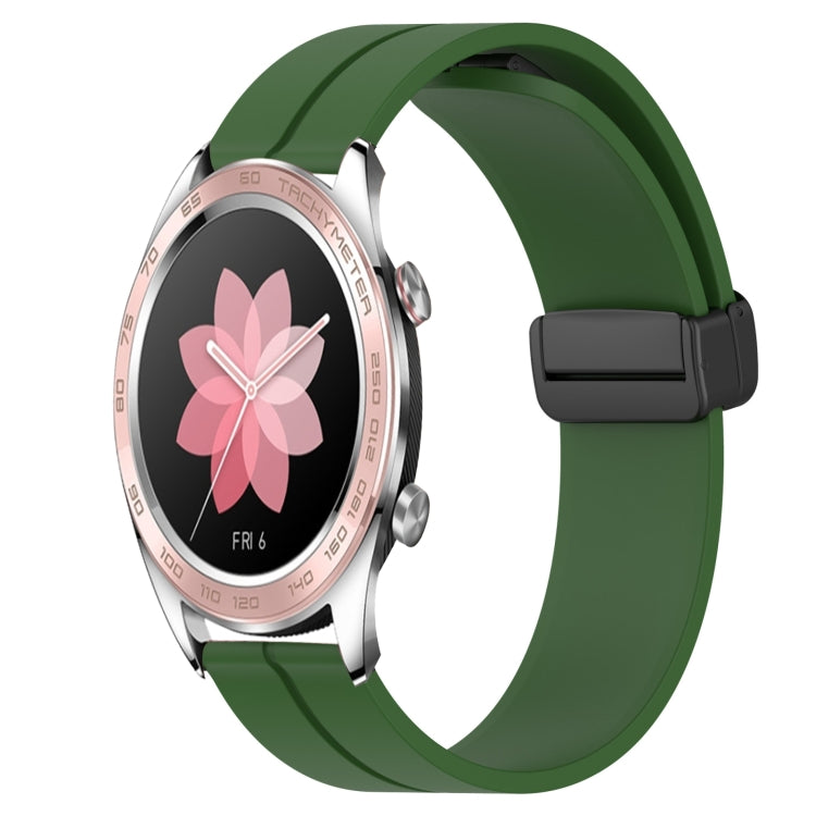 For Honor Watch Dream 22mm Solid Color Magnetic Clasp Silicone Watch Band