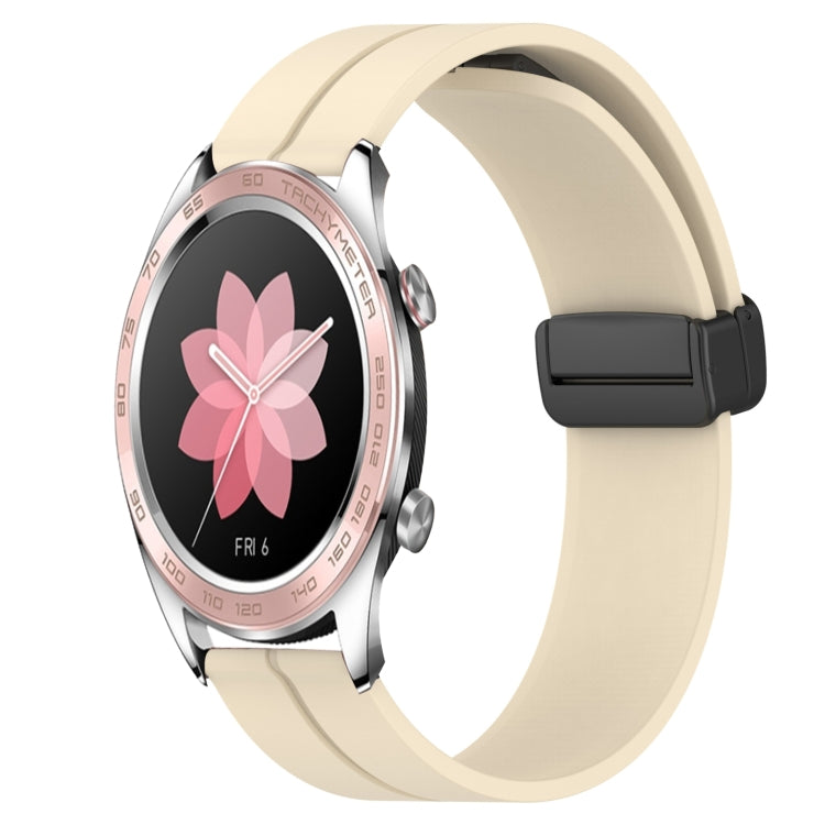 For Honor Watch Dream 22mm Solid Color Magnetic Clasp Silicone Watch Band
