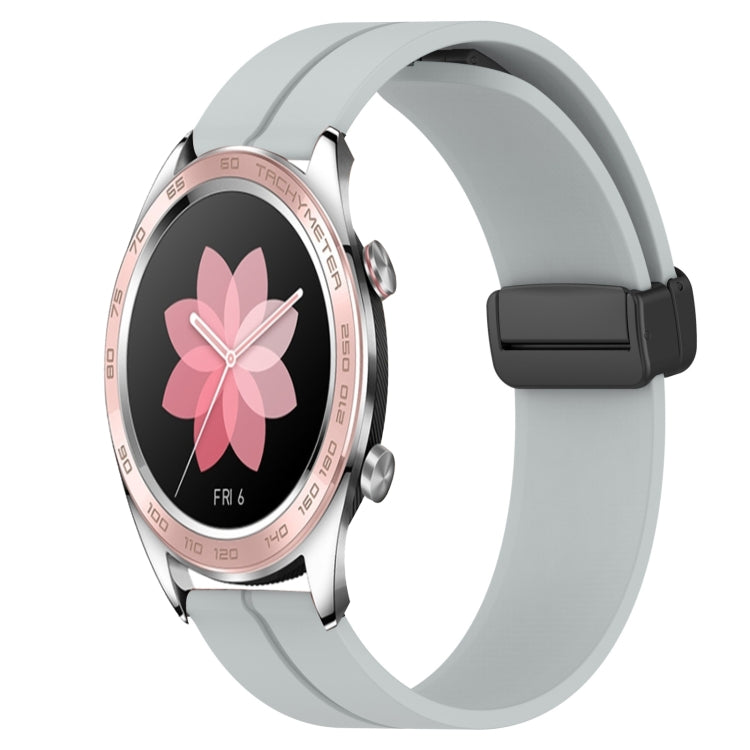 For Honor Watch Dream 22mm Solid Color Magnetic Clasp Silicone Watch Band