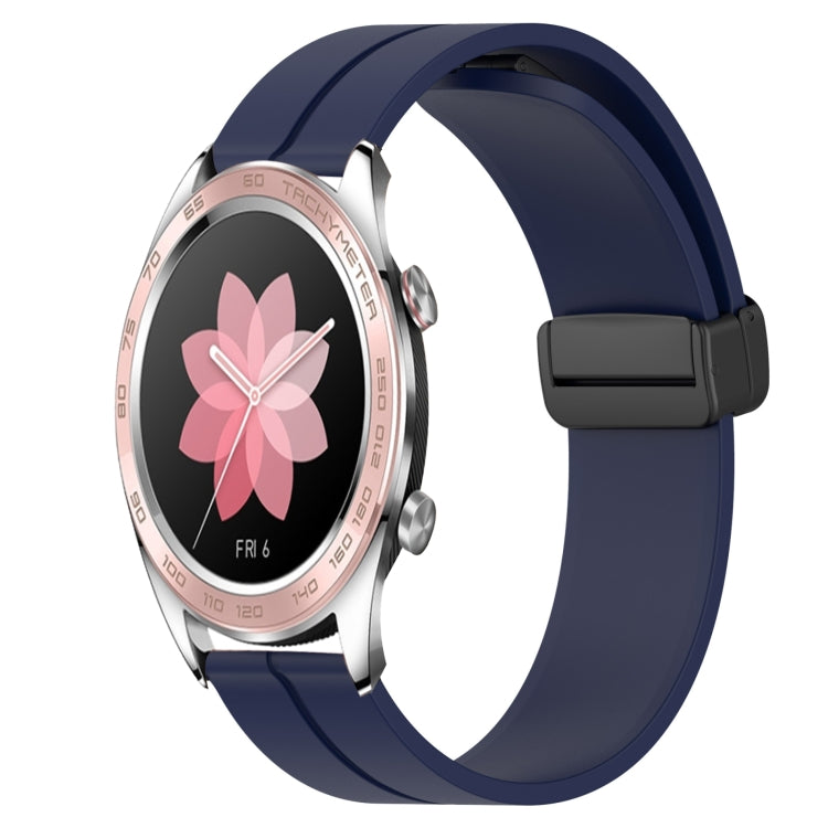 For Honor Watch Dream 22mm Solid Color Magnetic Clasp Silicone Watch Band