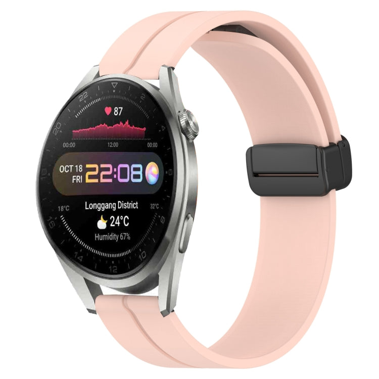 For Huawei Watch 3 Pro New 22mm Solid Color Magnetic Clasp Silicone Watch Band