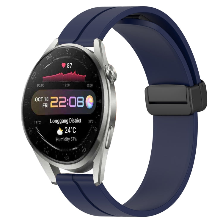 For Huawei Watch 3 Pro New 22mm Solid Color Magnetic Clasp Silicone Watch Band