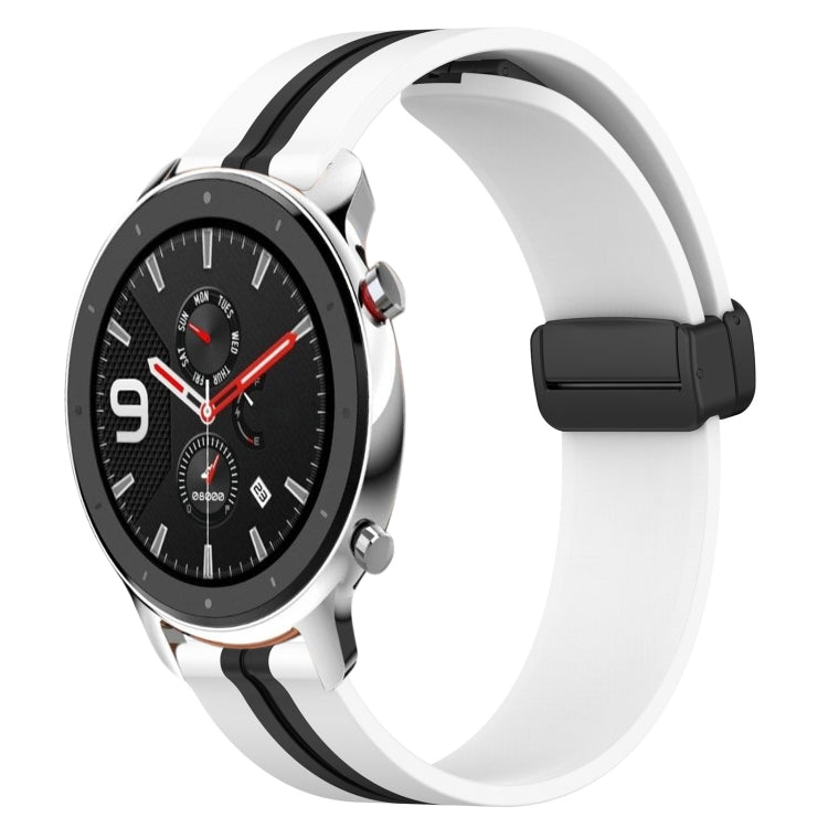 For Amazfit GTR 4 22mm Folding Magnetic Clasp Silicone Watch Band