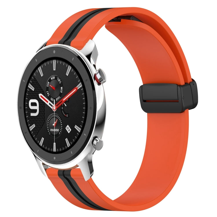 For Amazfit GTR 4 22mm Folding Magnetic Clasp Silicone Watch Band