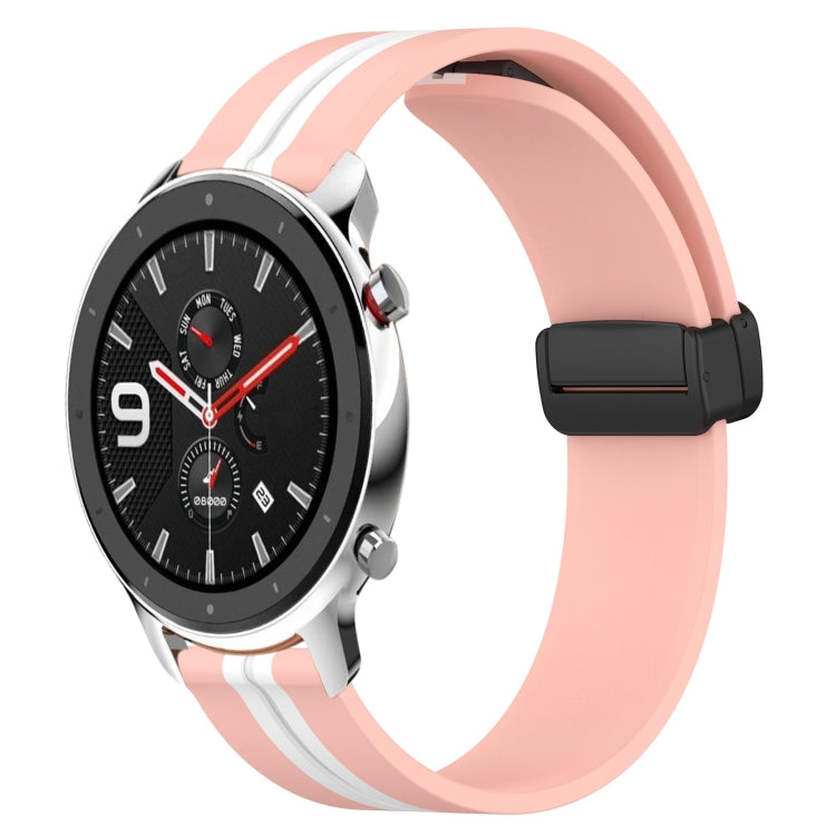 For Amazfit GTR 4 22mm Folding Magnetic Clasp Silicone Watch Band