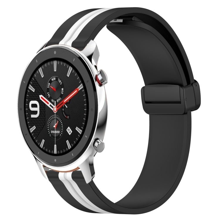 For Amazfit GTR 4 22mm Folding Magnetic Clasp Silicone Watch Band