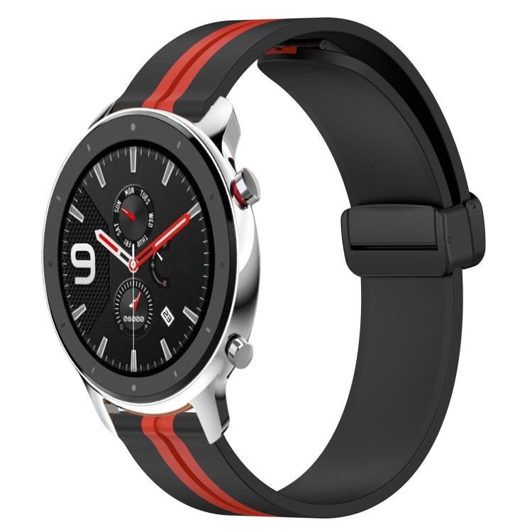 For Amazfit GTR 4 22mm Folding Magnetic Clasp Silicone Watch Band