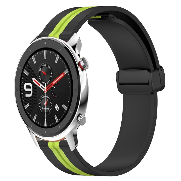 For Amazfit GTR 4 22mm Folding Magnetic Clasp Silicone Watch Band