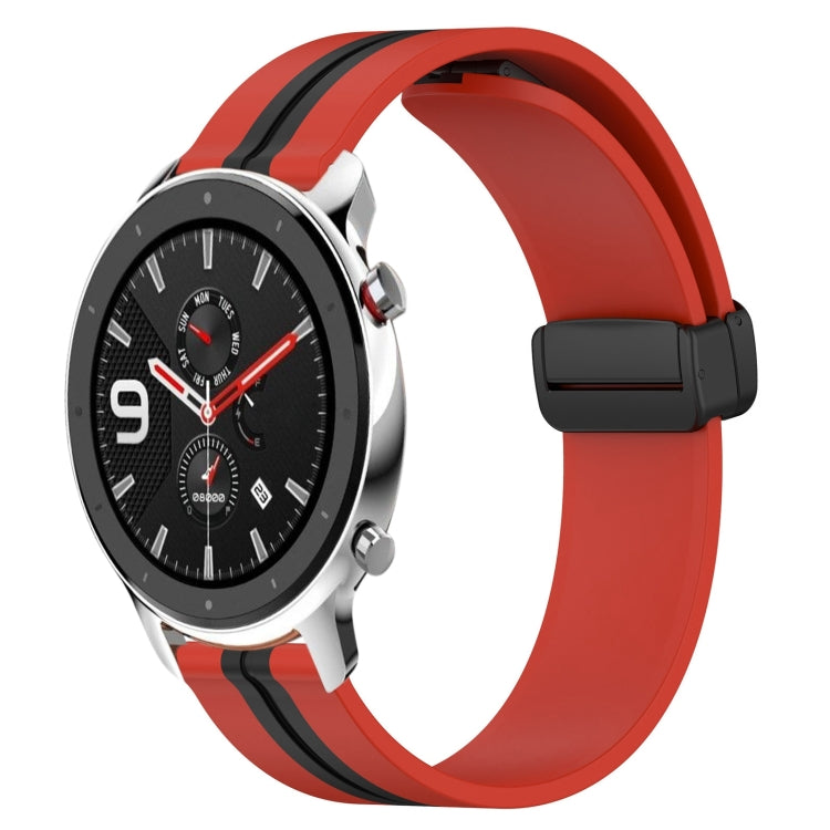 For Amazfit GTR 4 22mm Folding Magnetic Clasp Silicone Watch Band