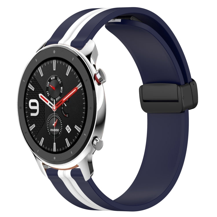 For Amazfit GTR 4 22mm Folding Magnetic Clasp Silicone Watch Band