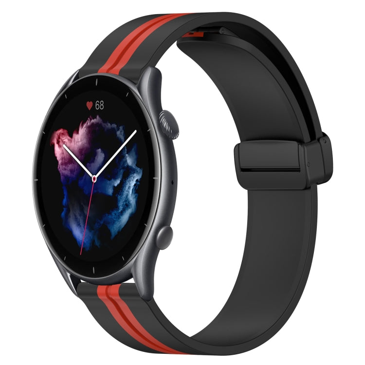 For Amazfit GTR 3 22mm Folding Magnetic Clasp Silicone Watch Band