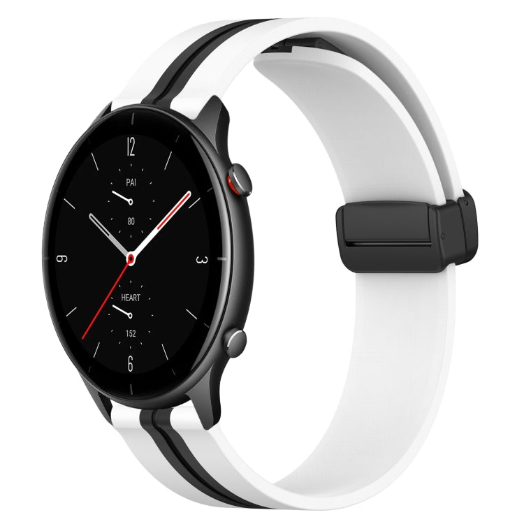 For Amazfit GTR 2e 22mm Folding Magnetic Clasp Silicone Watch Band
