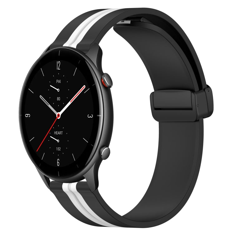 For Amazfit GTR 2e 22mm Folding Magnetic Clasp Silicone Watch Band