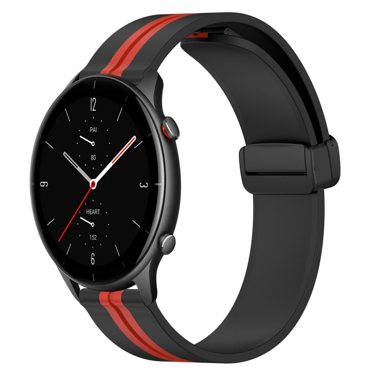 For Amazfit GTR 2e 22mm Folding Magnetic Clasp Silicone Watch Band